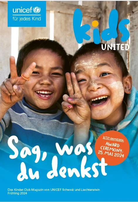 Frühling kids united Magazin Unicef 2024